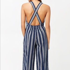Blue Culotte Jumpsuit with criss-cross back F21 M